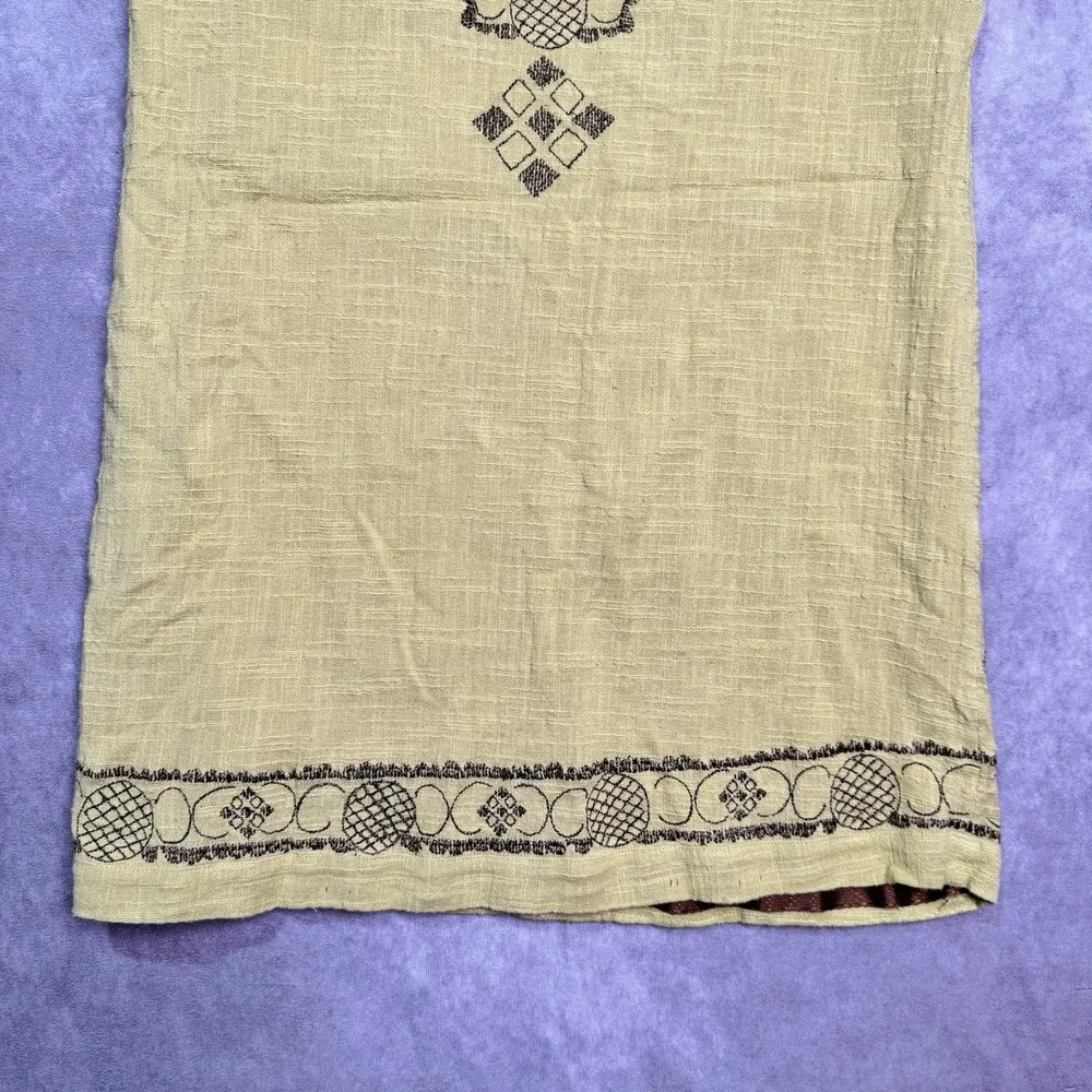 Free People Shift Tunic Dress Hippie Boho Y2K Small Green Lined